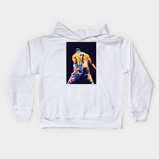 cristiano ronaldo celebration wpap art Kids Hoodie